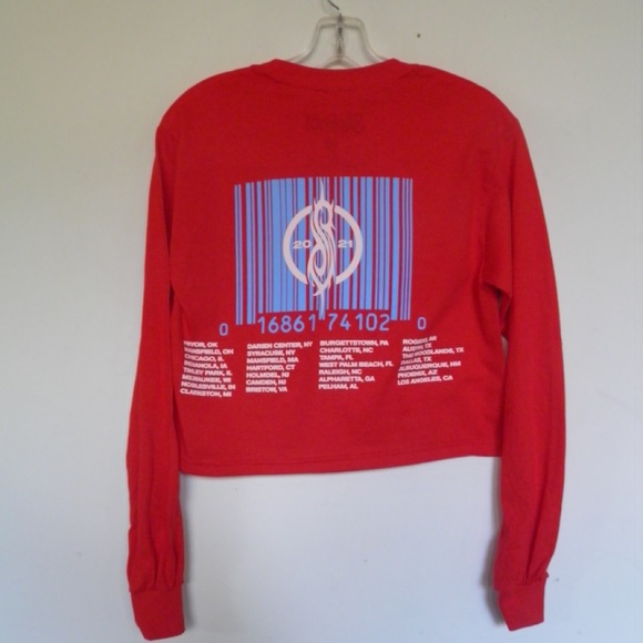 Slipknot Red Goat Skull 2021 Tour Long Sleeve Tee - Picture 2 of 4